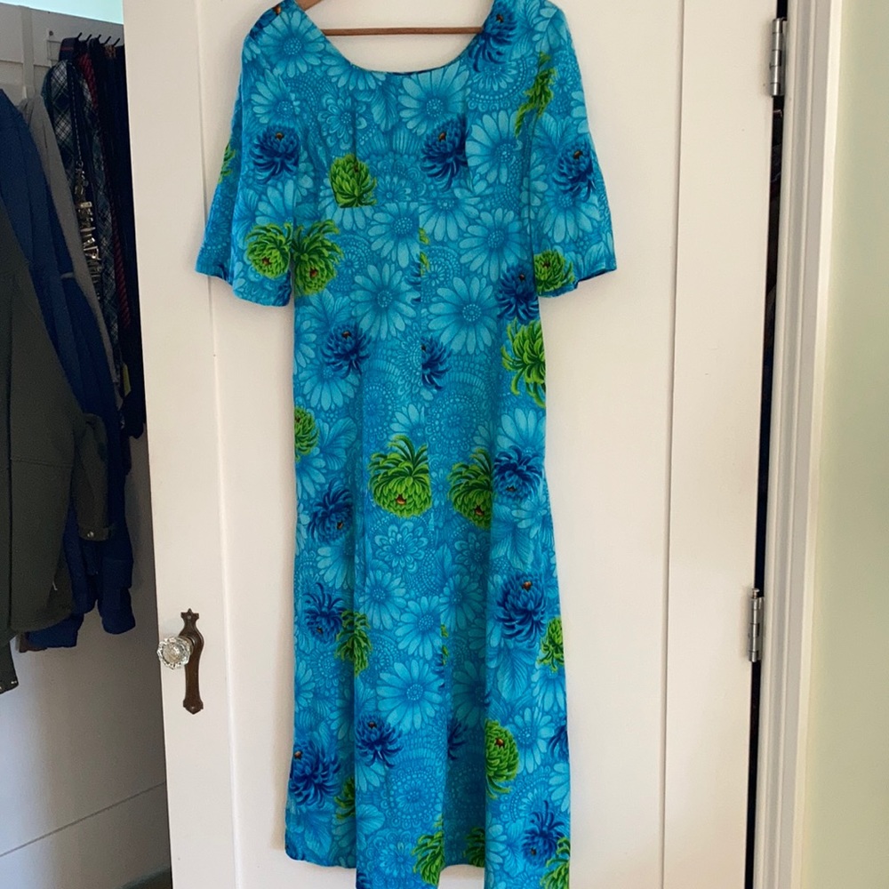 Vintage polyester maxi dress.
